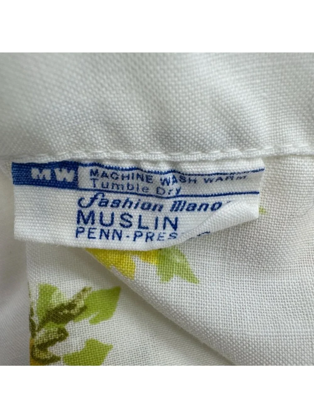 Vintage JCPenney Double Sheets Set Yellow Floral Embroidered Trim